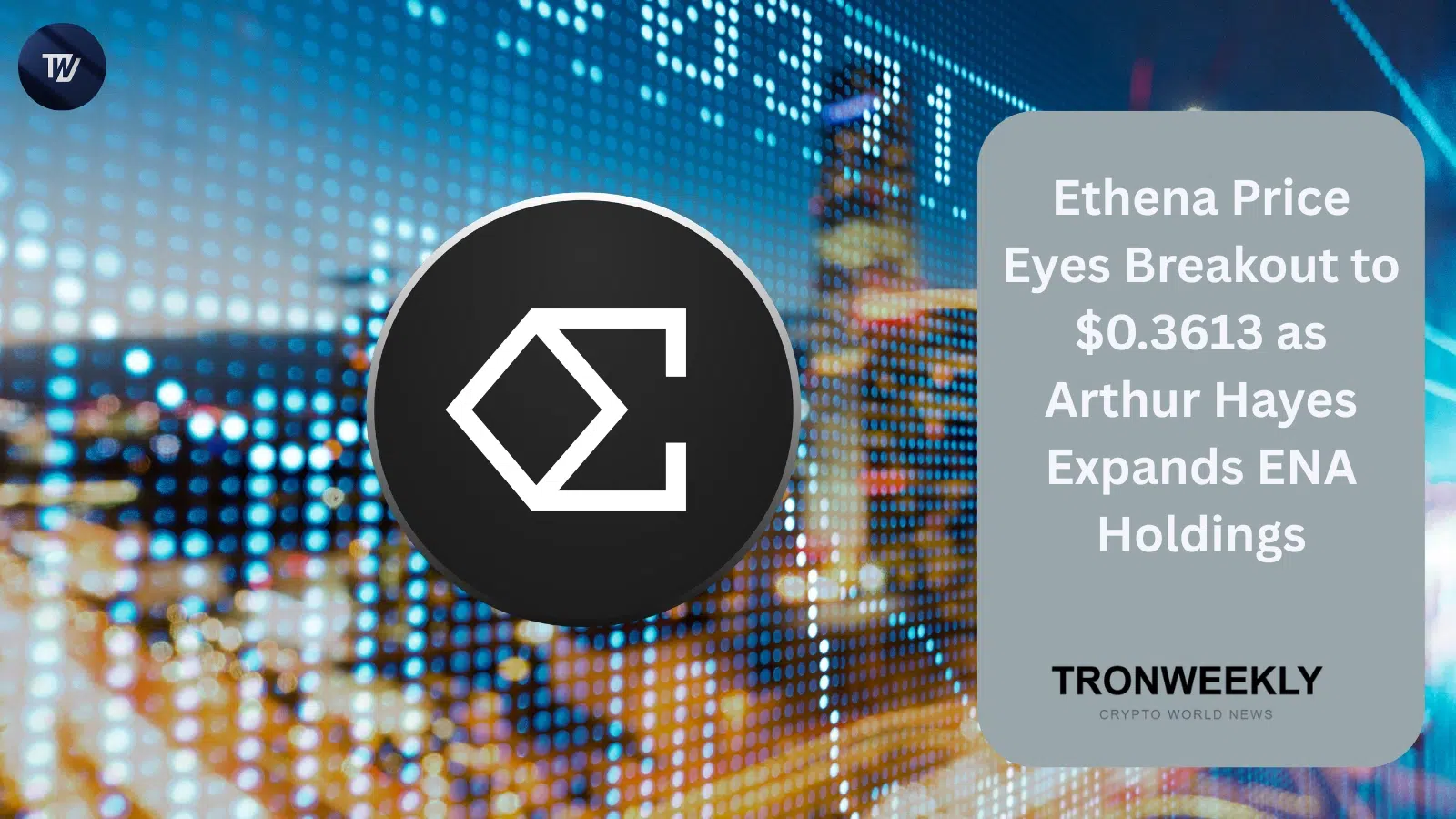 Ethena (ENA) укрепляется выше ключевой поддержки на фоне накопления 11,74 млн токенов Артуром Хейесом