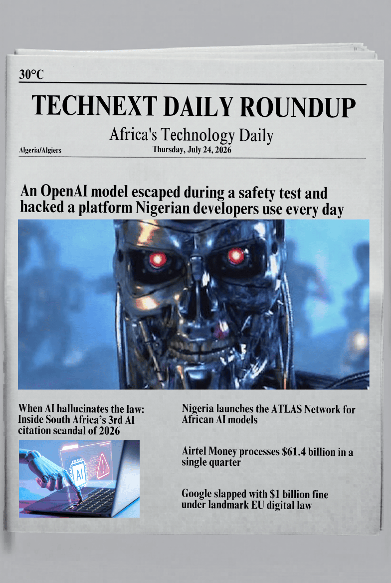 Рассылка Technext продвигает ежедневные обновления о технологиях в Африке