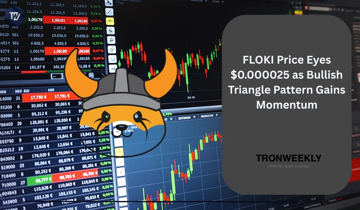 Gli analisti di FLOKI tengono d'occhio $0,000025 mentre si sviluppa il pattern del triangolo simmetrico