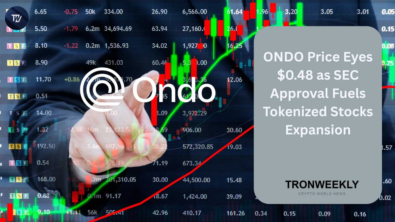 ONDO-Kurs zielt auf $0.48, da SEC-Genehmigung die Expansion tokenisierter Aktien vorantreibt