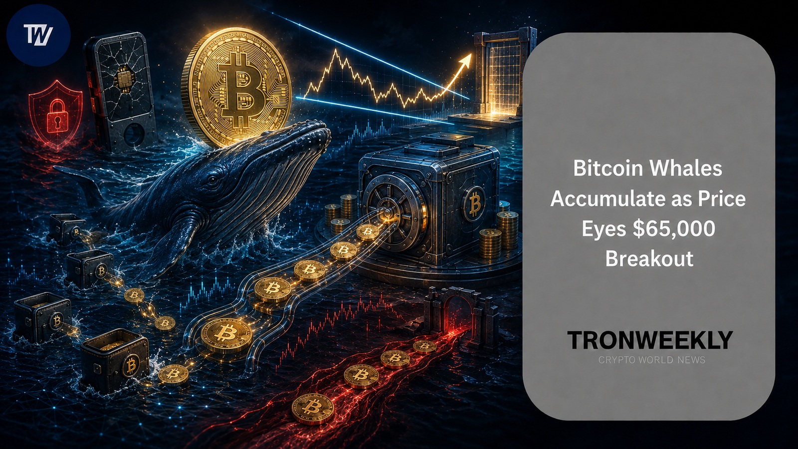 Bitcoin Whales Accumulate 19,610 BTC as Price Targets $65,000 Amid Retail Capitulation