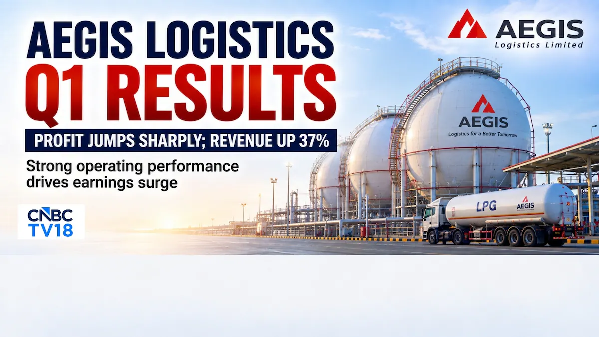 Результаты Aegis Logistics за 1-й квартал: чистая прибыль выросла почти вчетверо до ₹484 крор на фоне роста выручки на 37%