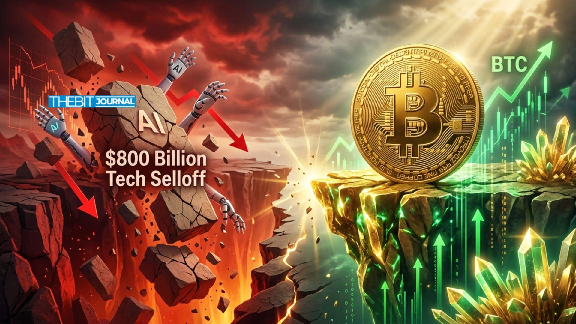 Bitcoin-AI-Korrelation zeigt Anzeichen einer Abschwächung, während Big Tech fast 800 Milliarden Dollar verliert