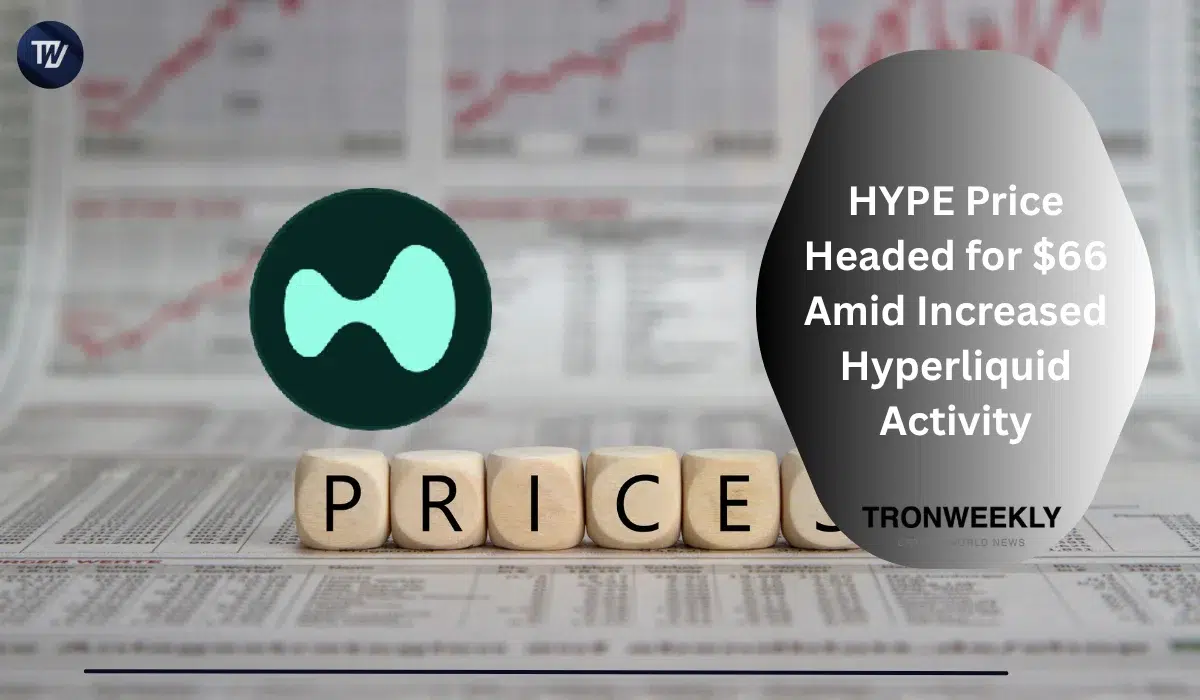 Цена HYPE нацелена на $66 на фоне роста активности Hyperliquid