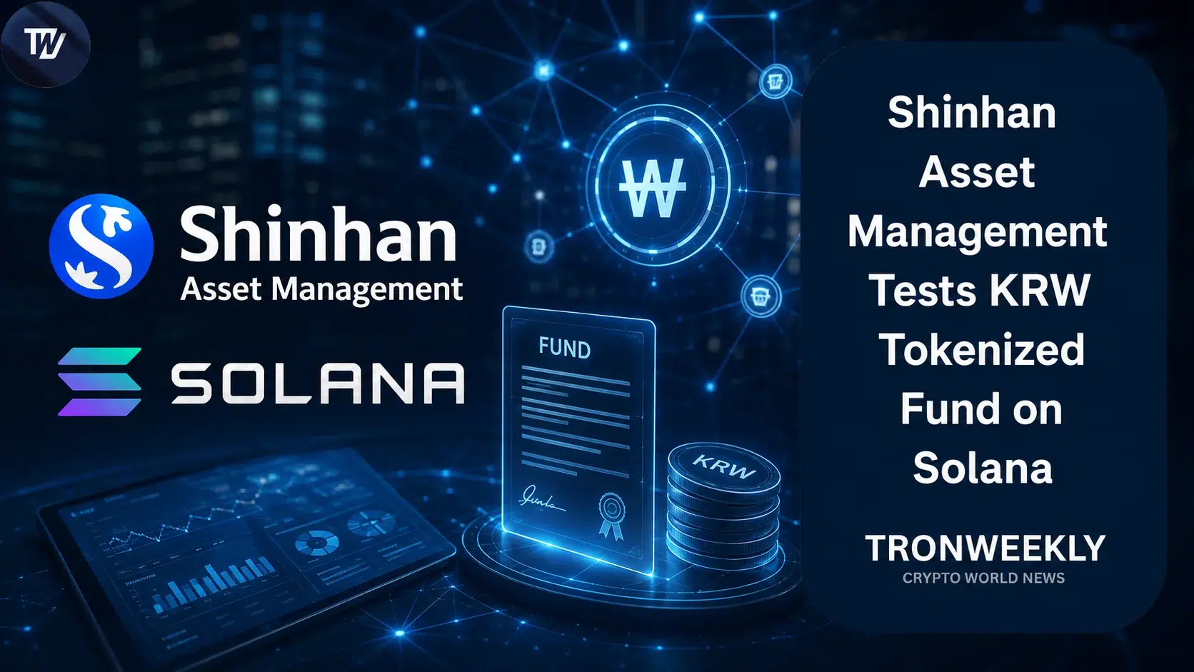 Shinhan Asset Management testuje tokenizowany fundusz w wonach południowokoreańskich na blockchainie Solana