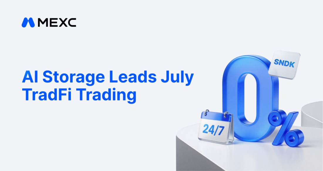 MEXC Says July TradFi Trading Shifted Toward AI Storage as SNDK Futures Volume Rose More Than 15x