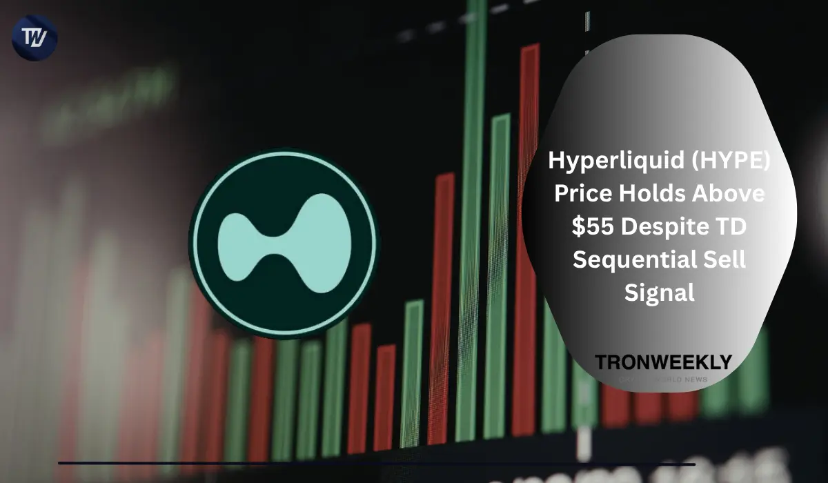 Цена Hyperliquid (HYPE) удерживается выше $55, несмотря на сигнал продажи TD Sequential