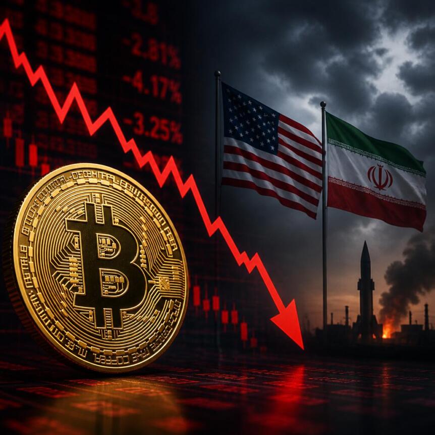 Биткоин отступает на фоне новых напряжённости между США и Ираном, сотрясающих рынки