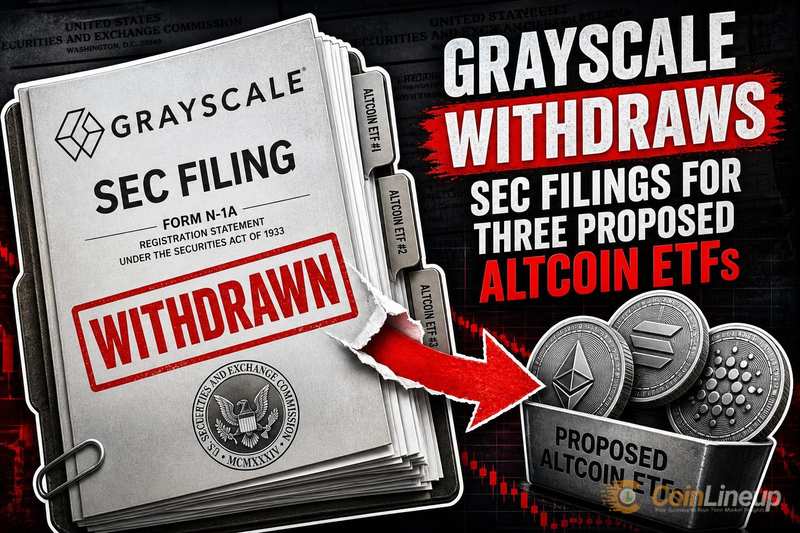 Grayscale wycofuje wnioski SEC dotyczące trzech planowanych ETF-ów na altcoiny