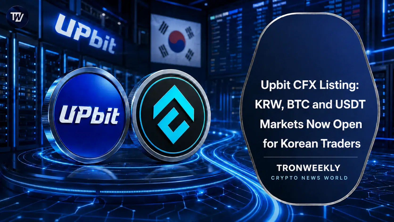 Upbit incorpora Conflux (CFX) en los mercados KRW, BTC y USDT