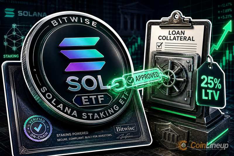 Bitwise Solana Staking ETF zatwierdzony jako zabezpieczenie kredytu przy 25% LTV