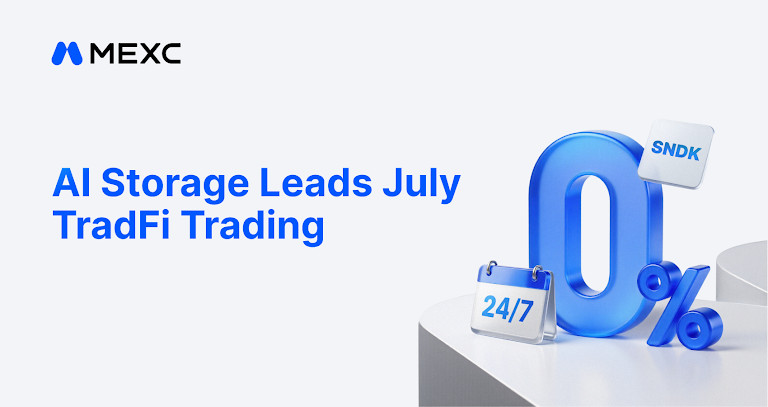 MEXC July TradFi Data: Trading Volume Shifts Toward AI Storage as SanDisk Futures Surge 1,573%