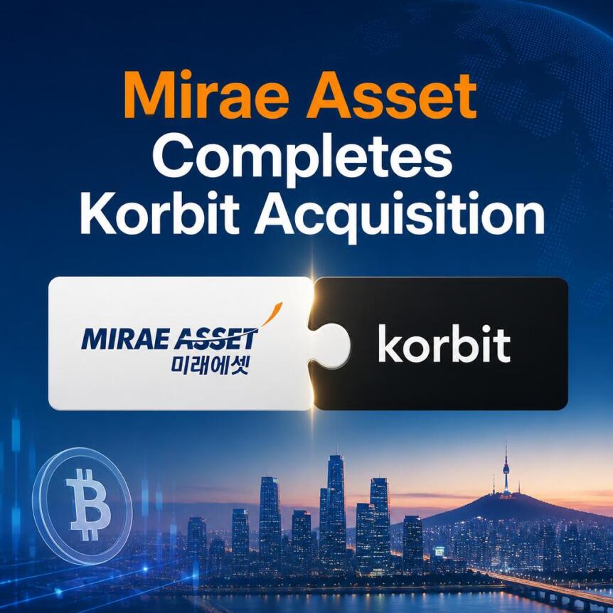Mirae Asset завершила приобретение южнокорейской криптобиржи Korbit