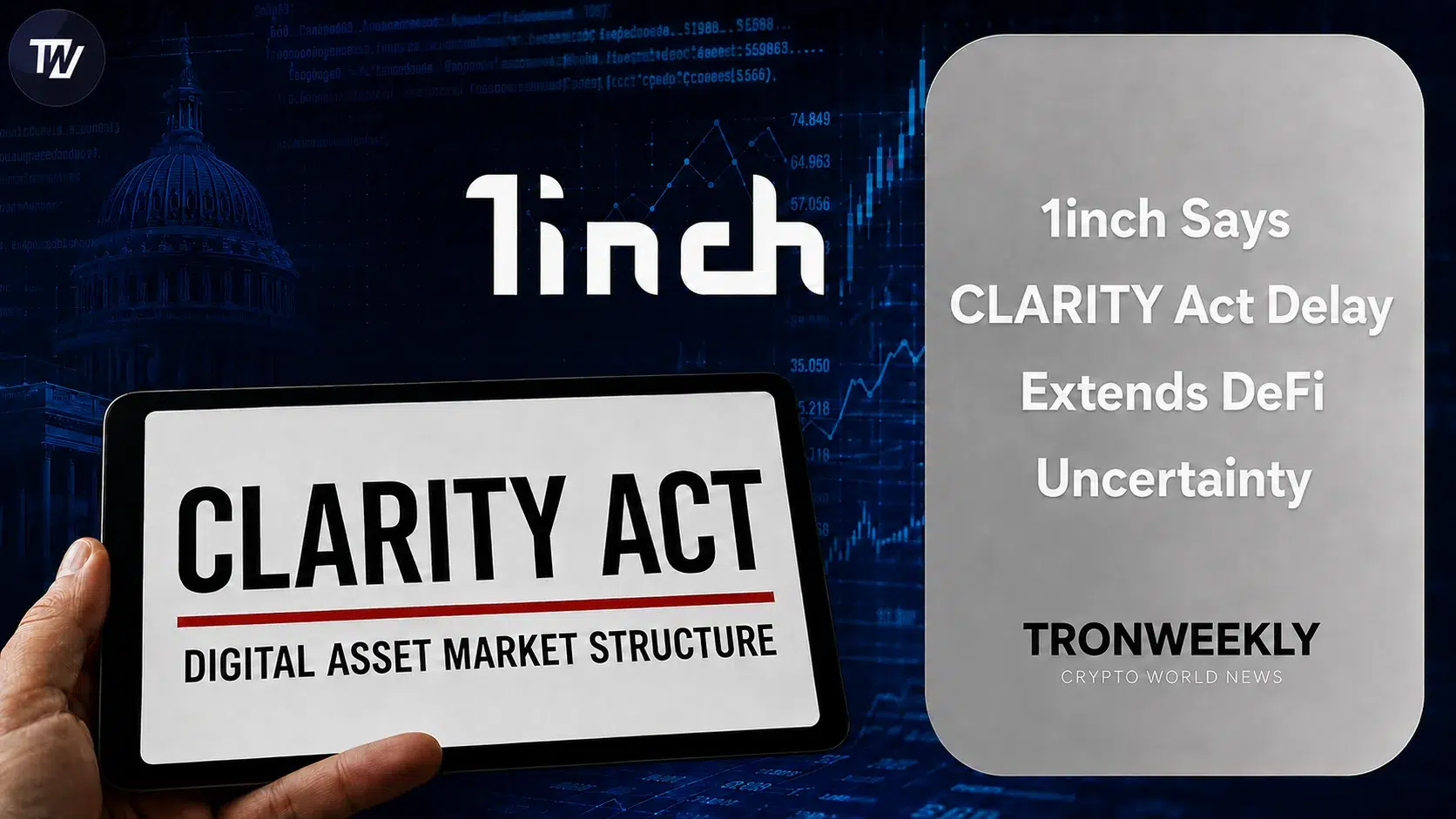 1inch Warns CLARITY Act Delay Prolongs DeFi Regulatory Uncertainty