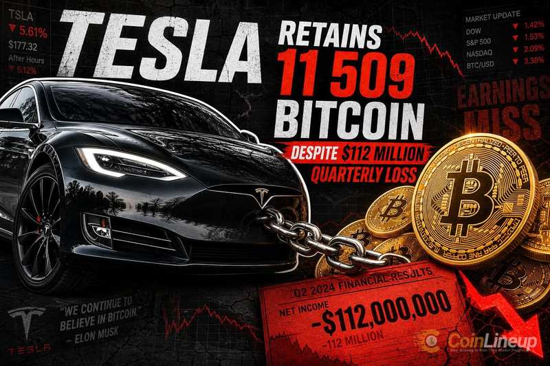 Tesla behält 11.509 Bitcoin trotz Quartalsverlust von 112 Millionen US-Dollar in der Bilanz