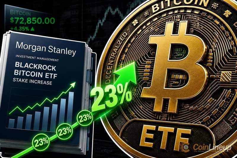 Morgan Stanley augmente de 23 % sa participation dans l'ETF Bitcoin au comptant de BlackRock, selon un dépôt réglementaire