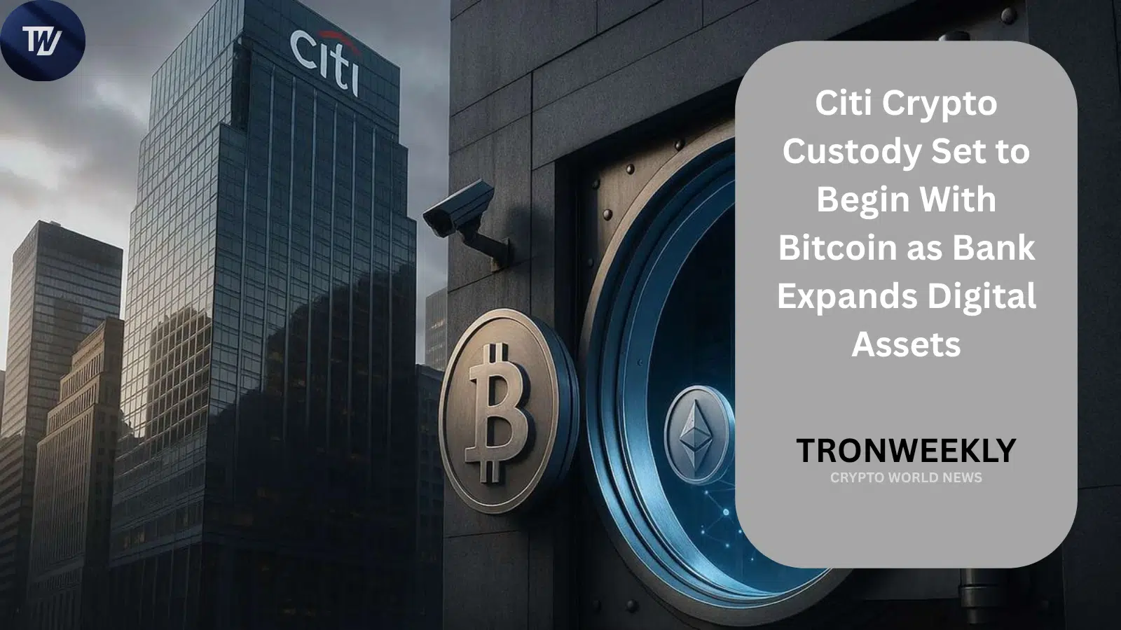 Citi lanzará su custodia de criptomonedas en 2026, comenzando con Bitcoin