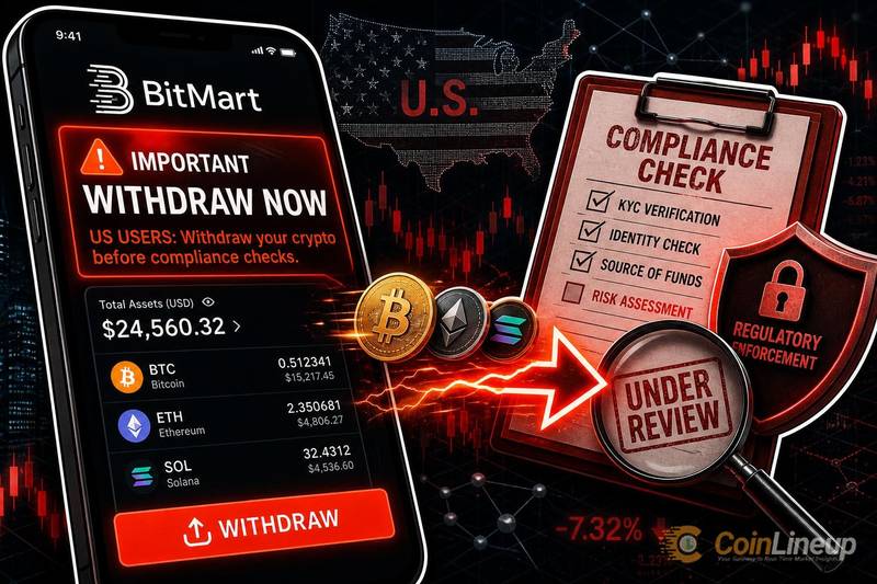 BitMart Tells US Users to Withdraw Crypto Before Compliance Checks