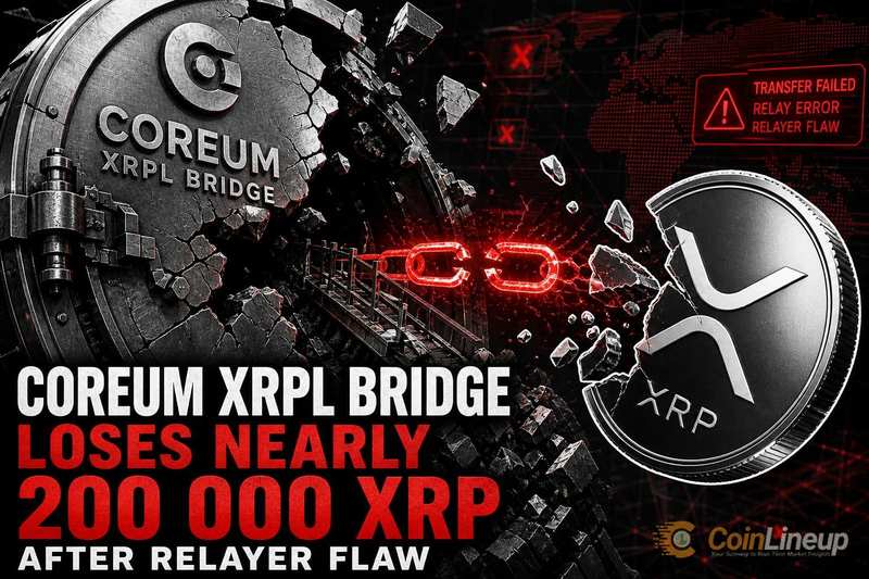 Most XRPL Coreum traci niemal 200,000 XRP po błędzie w logice relayera