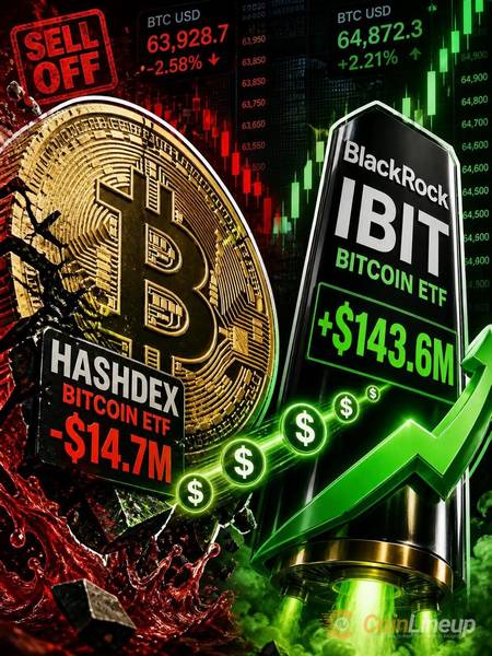 Hashdex liquide son ETF Bitcoin de 14,7 millions de dollars alors que l'IBIT de BlackRock en attire 143,6 millions