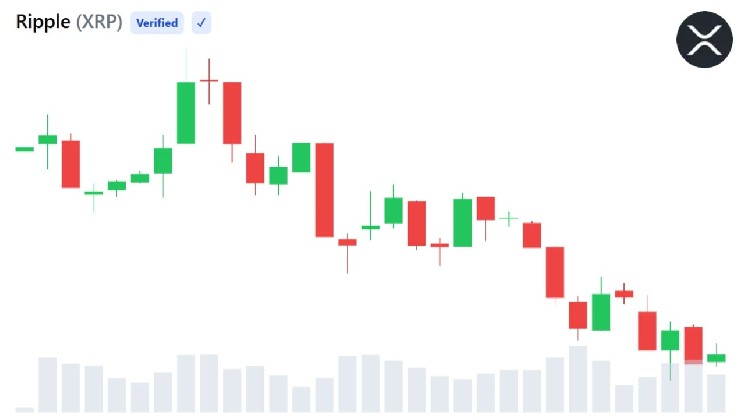 XRP cae 69% desde su máximo mientras aumenta la actividad de billeteras existentes