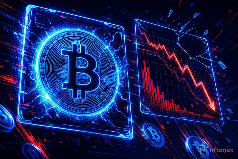Объём торгов биткоином упал более чем на 75% с пика конца 2024 года