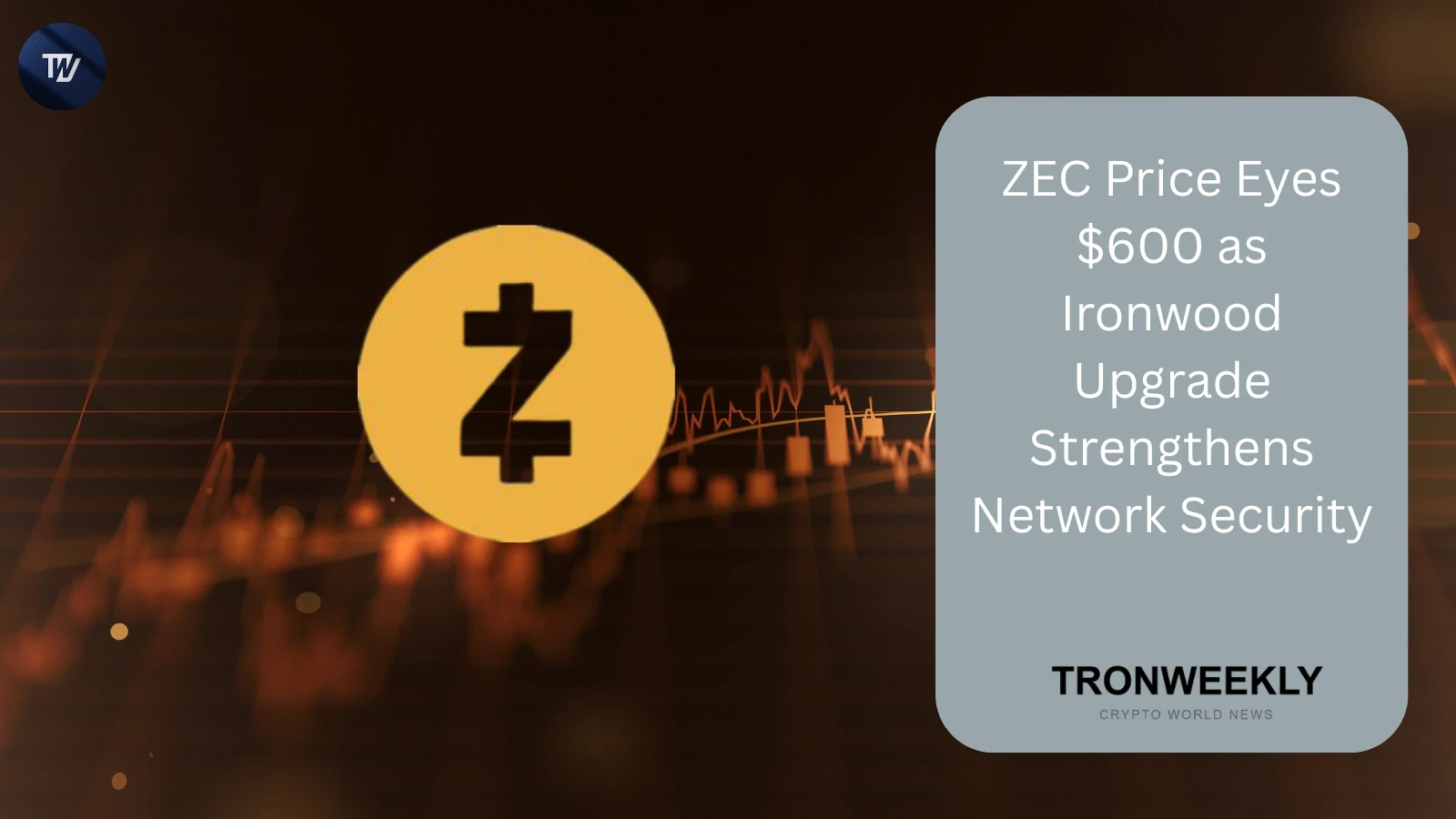 ZEC価格はIronwoodアップグレードでネットワークセキュリティ強化、600ドルを視野