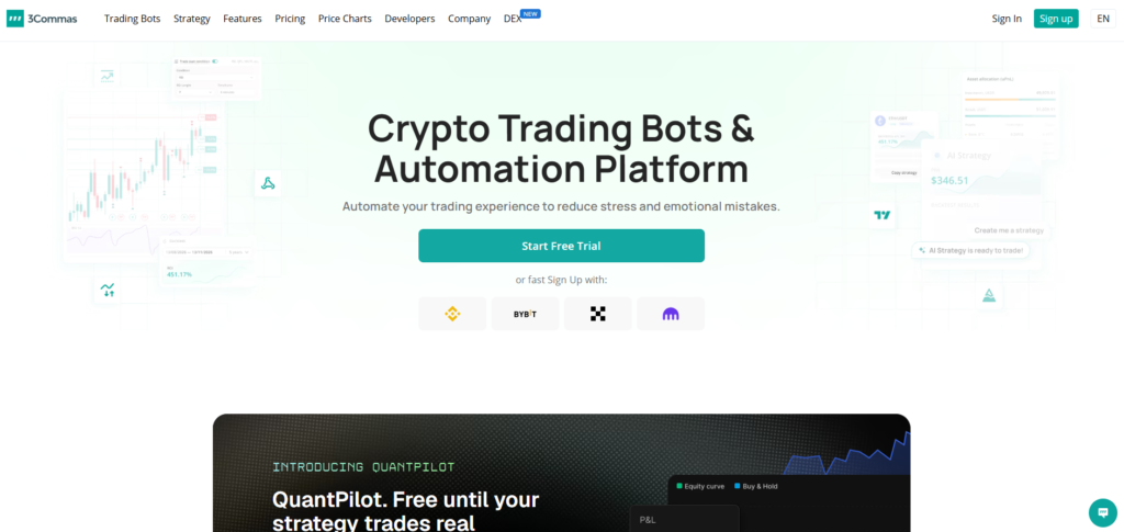 Recenzja botów AI do handlu kryptowalutami 2026: realizacja, przechowywanie środków i ryzyko w 3Commas, Cryptohopper, Coinrule i Pionex