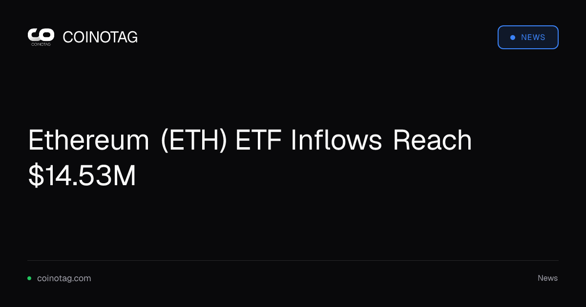 Gli ETF Spot su Ethereum Attirano 14,53 Milioni di Dollari con il Debutto di MSSE di Morgan Stanley su NYSE Arca