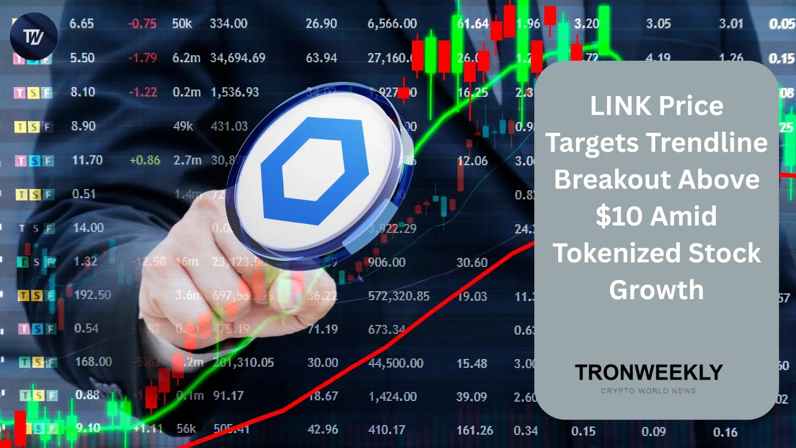 Chainlink (LINK) test meerjarige trendlijn nabij $10 nu getokeniseerde aandelen live gaan op Hyperliquid