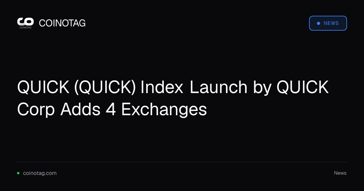 QUICK Corp. e JPX Research lanciano una serie di indici crypto in yen con quattro fonti di dati dagli exchange