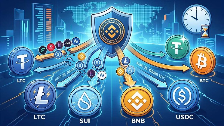 バイナンス、8月21日にLTC/BNBとSUI/BNBを含む7つのスポット取引ペアを上場廃止