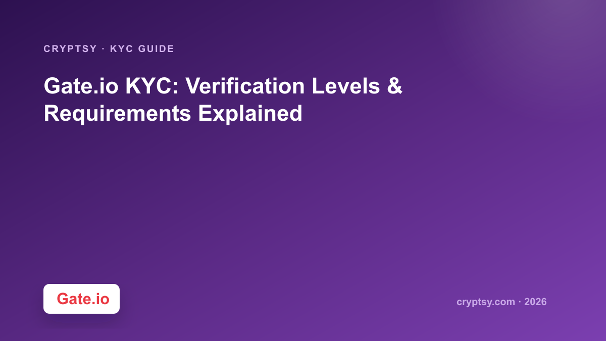 Gate.io KYC: Verification Levels and Requirements Explained