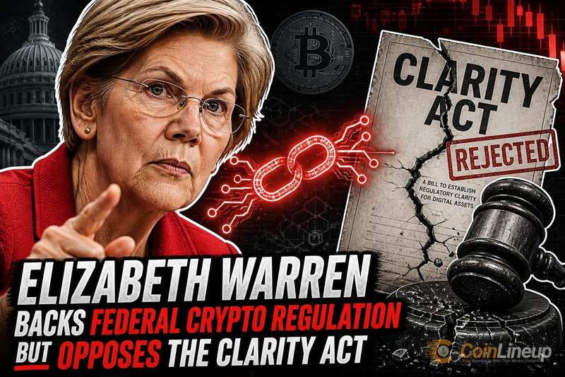 ウォーレン上院議員は連邦暗号資産規制を支持するがCLARITY法には反対