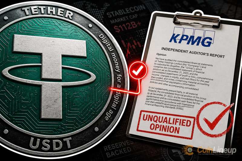 Tether、KPMGから無保留意見を受領した初の完全監査を報告