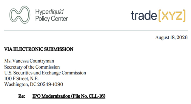 Hyperliquid Policy Center and Trade[XYZ] Petition SEC for Pre-IPO Perpetual Contract Rules