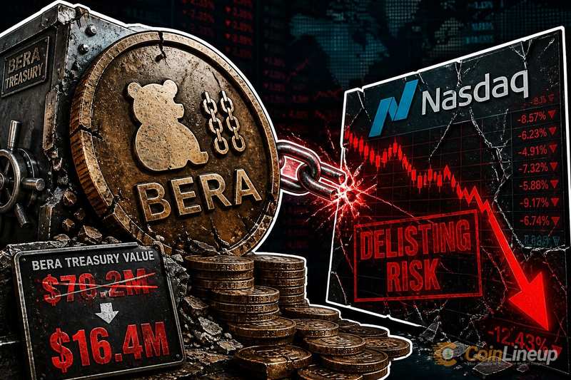 Public Company's BERA Treasury Falls 77% to $16.4M, Raising Nasdaq Delisting Risk