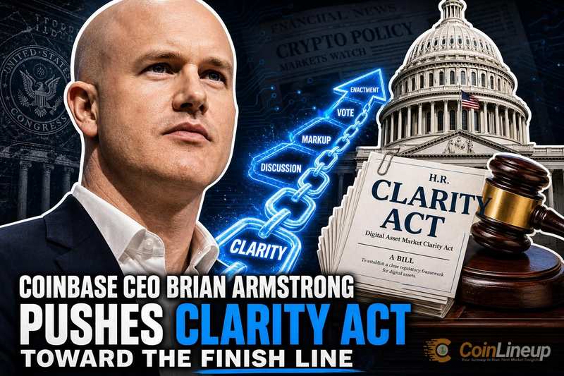 Генеральный директор Coinbase Брайан Армстронг призывает Конгресс принять CLARITY Act до летнего перерыва Сената
