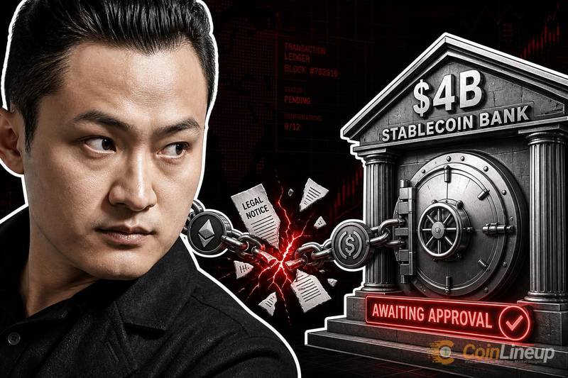 Justin Sun utrzymuje spór z World Liberty Financial na widoku publicznym, podczas gdy bank stablecoinów o wartości 4 mld USD czeka na ostateczne zatwierdzenie