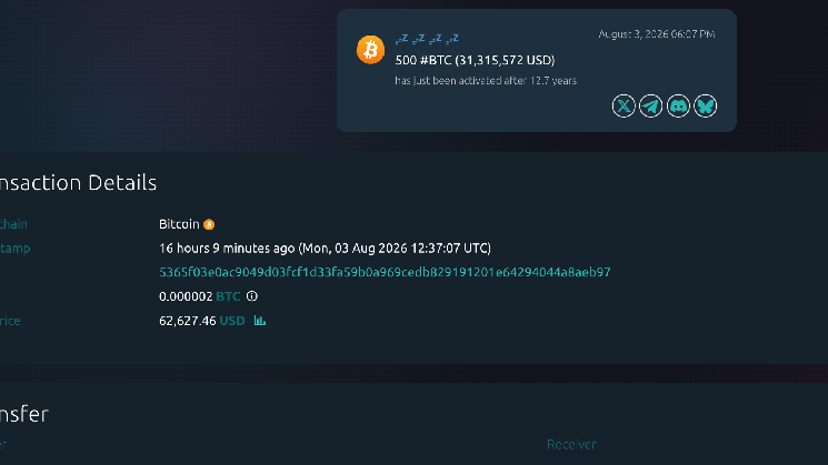 Dormant Bitcoin Wallet from 2013 Moves $31 Million Amid Coldcard Security Crisis