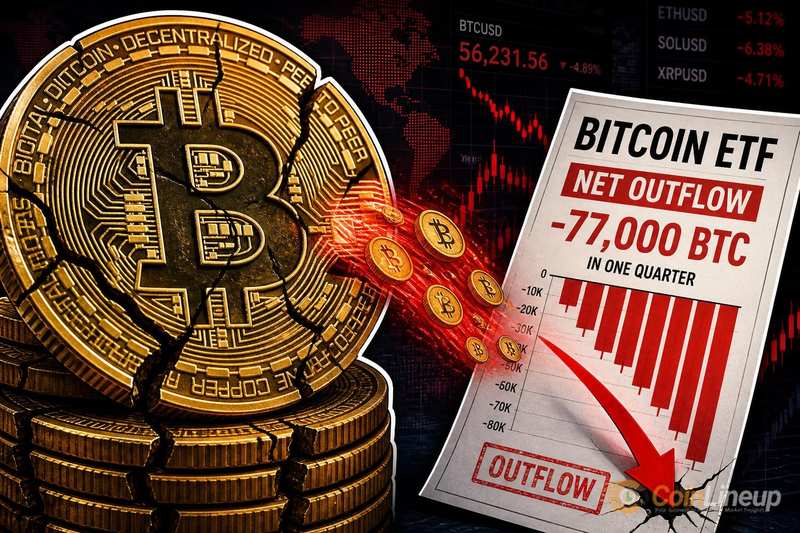 Les ETF Bitcoin ont perdu 77 000 BTC en un trimestre, les investisseurs particuliers étant à l’origine des sorties