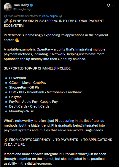 Pi Network gana protagonismo en pagos con la integración de Pi en OpenPay