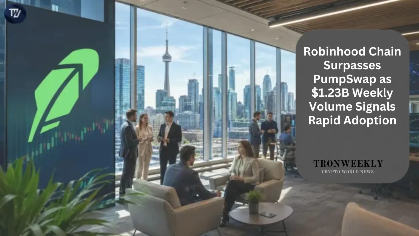 Robinhood Chain supera PumpSwap con un volume settimanale su launchpad di 1,23 miliardi di dollari