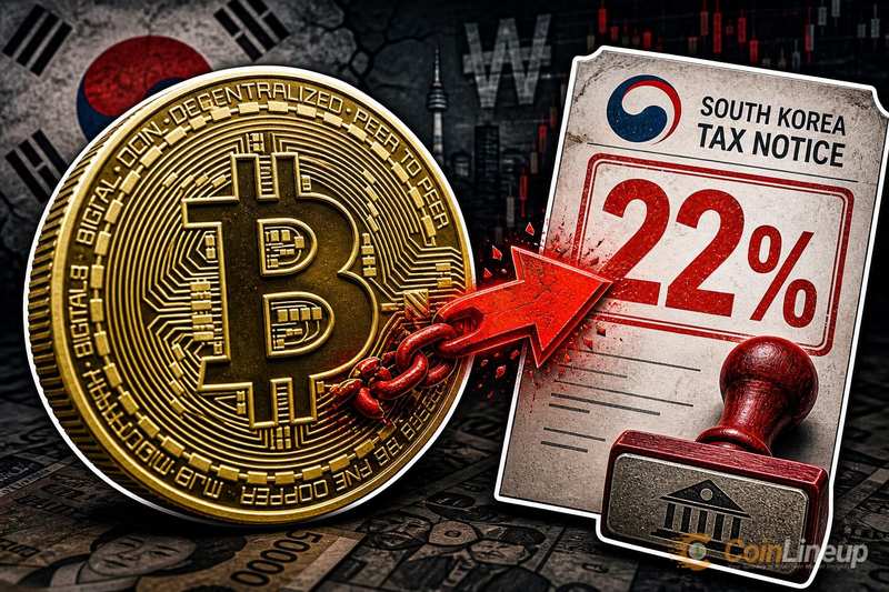 La Corée du Sud imposera une taxe de 22 % sur les gains en cryptomonnaies à partir de 2027