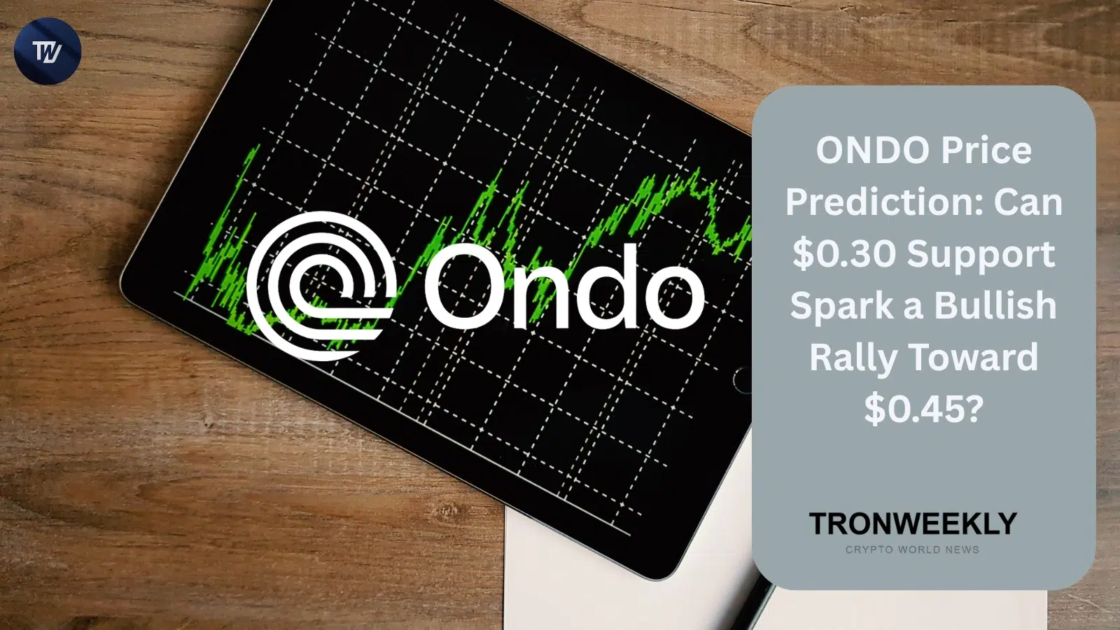ONDO test steun op $0,30 in dalend kanaal nu Ondo's tokenized aandelen $1 miljard overschrijden