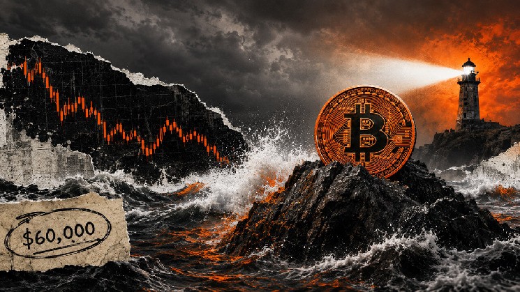 Если Bitcoin пробьет $62k на выходных, навес коротких позиций на $1,1 млрд готов утянуть цену к $60k