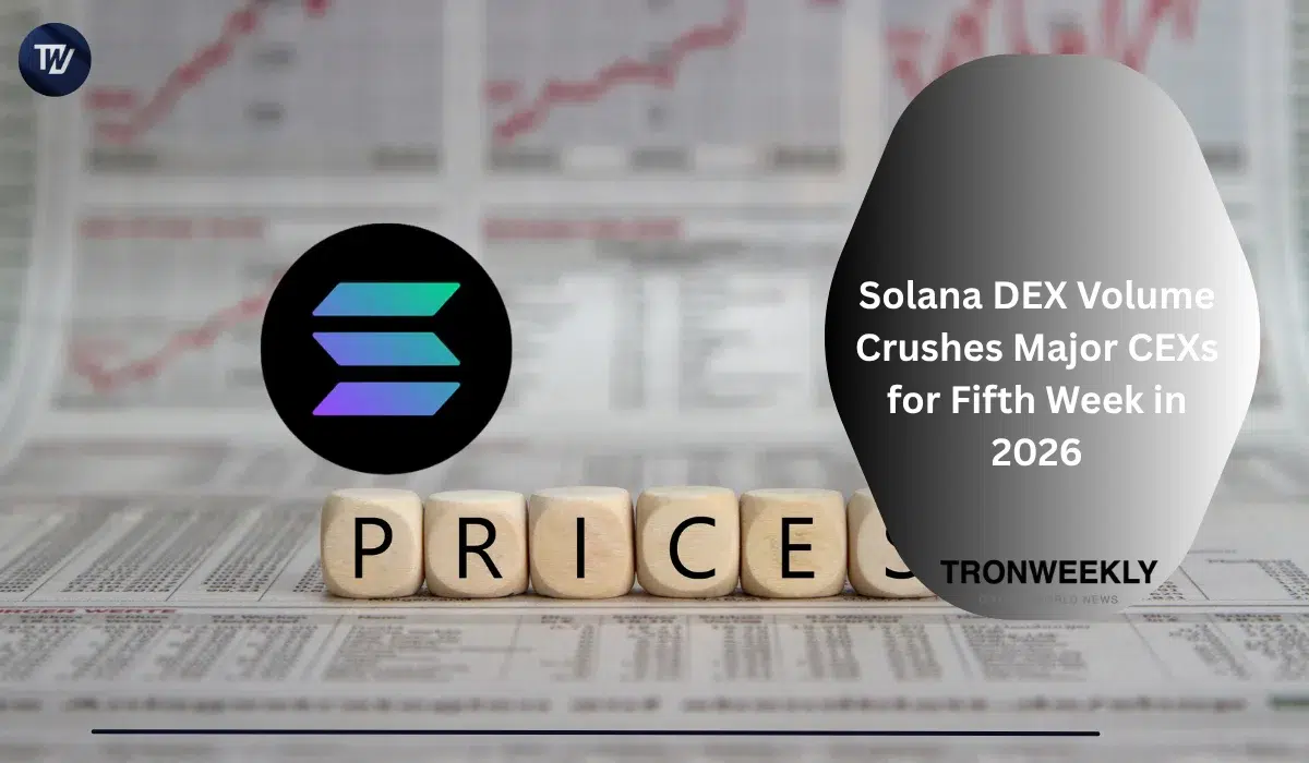 Solana DEX Spot Volume Surpasses Bybit, Coinbase, and Kraken Combined for Fifth Consecutive Week