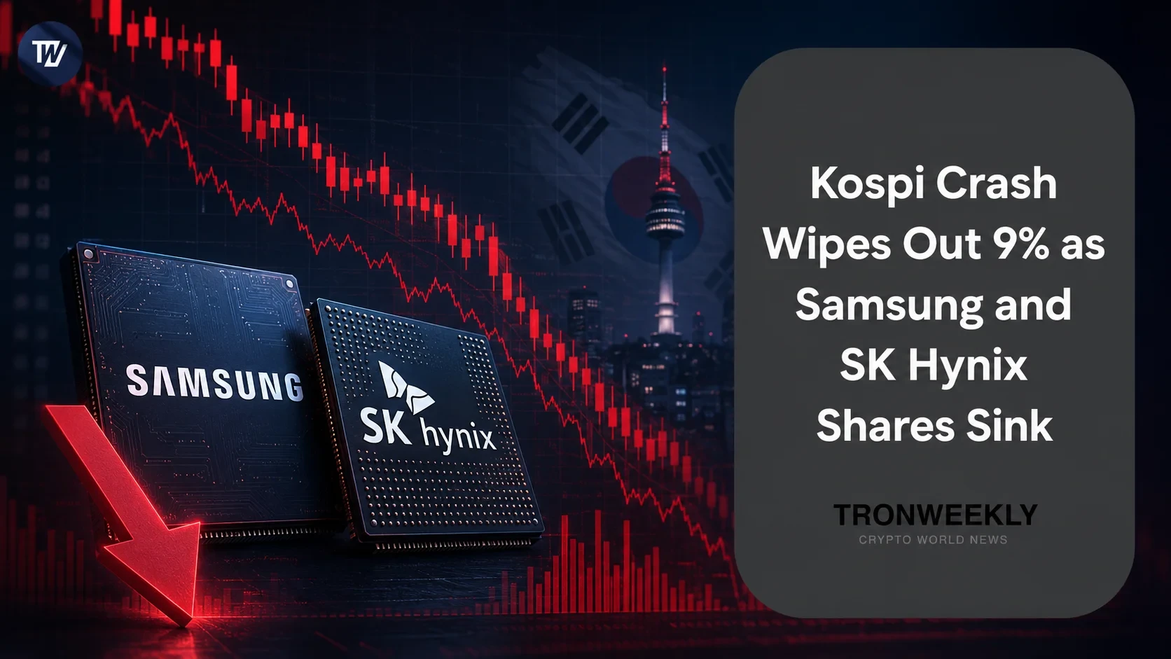 Le Kospi chute de plus de 9 % alors que les actions de Samsung et SK Hynix reculent
