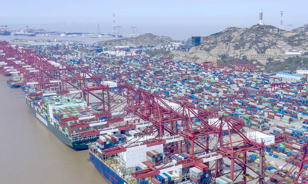 Shanghaier Hafen stellt neuen Tagesrekord mit 203.881 TEU an einem einzigen Tag auf