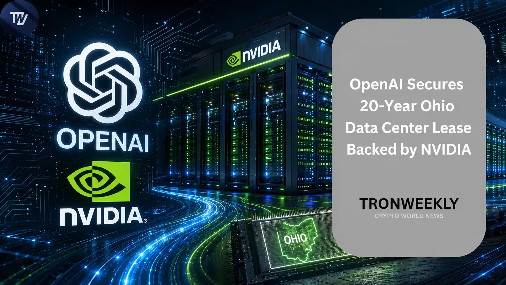 OpenAI obtient un bail de 20 ans pour un centre de données en Ohio, adossé à la garantie de 105 milliards de dollars de NVIDIA